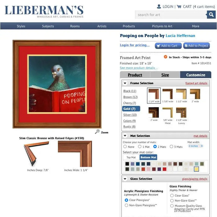 Liebermans.net: Online wholesale Destination for Art and Framing - Modern Memory Design Picture frames - NJ Frame shop Custom framing