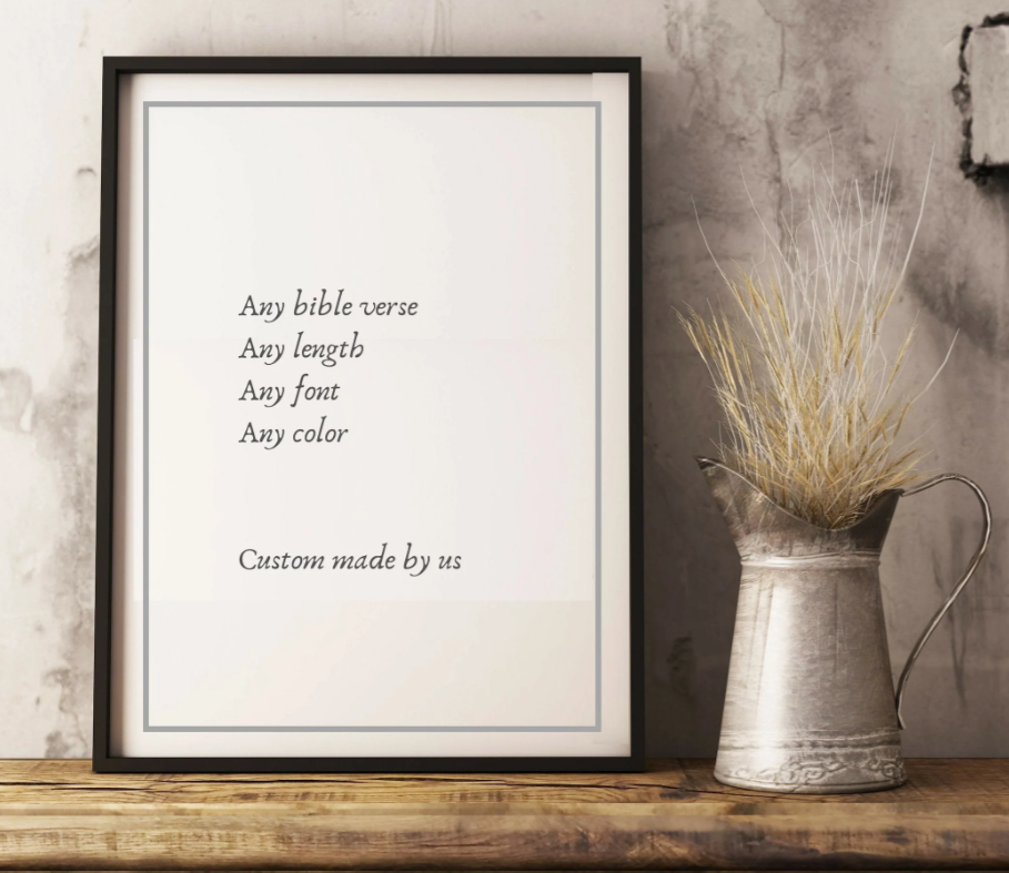 poem printed and framed 