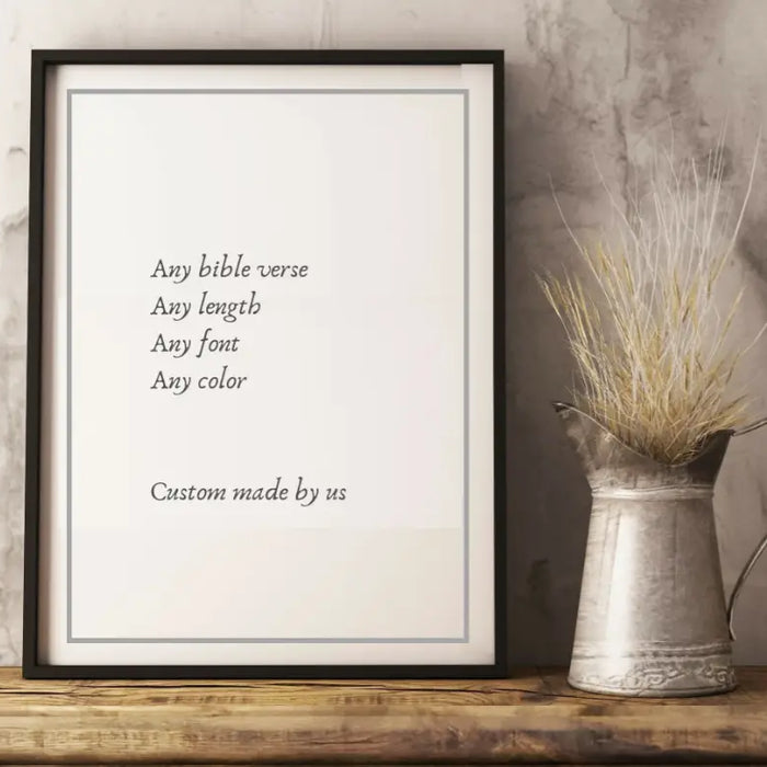 poem printed and framed 