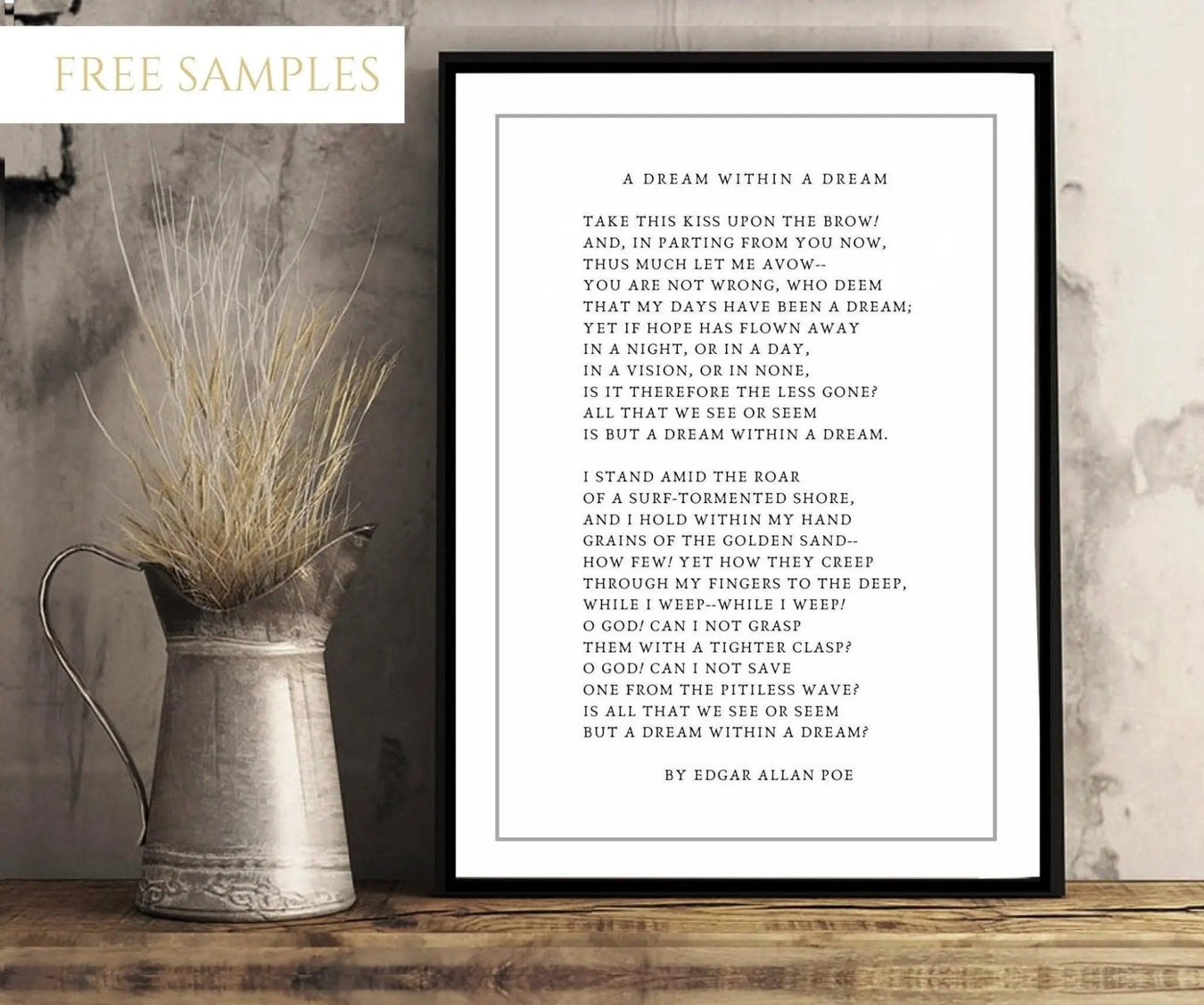 Custom Poem Print for Wall art frame a poem - Modern Memory Design Picture frames - New Jersey Frame Shop Custom Framing