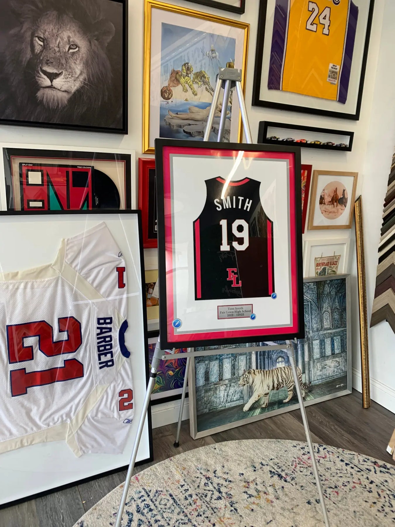 High school Senior Night Gift Jersey Frame Sports - Modern Memory Design Picture frames - New Jersey Frame Shop Custom Framing