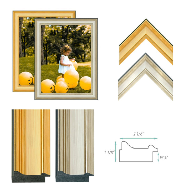 Silver 4x11 Picture Frame Gold  4x11 Frame 4 x 11 Poster Frames 4 x 11