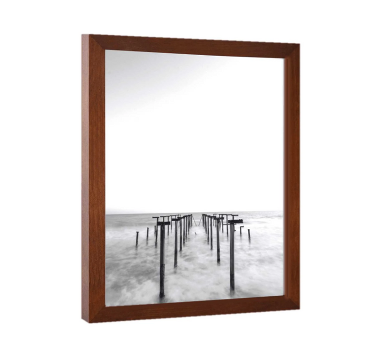 10x14 Picture frame Wood with glass 10x14 Frame - Brown - Picture Frame