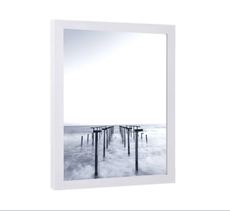 10x14 Picture frame Wood with glass 10x14 Frame - White - Picture Frame