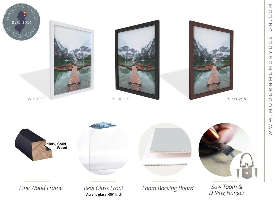 10x23 White Picture Frame For 10 x 23 Poster, Art & Photo Picture Frame Store New Jersey