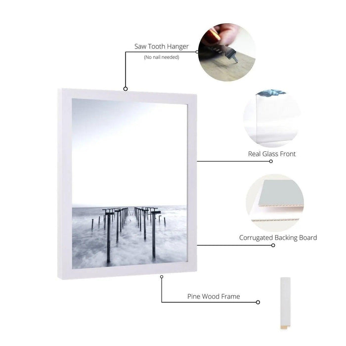 10x37 White Picture Frame For 10 x 37 Poster, Art & Photo Picture Frame Store New Jersey