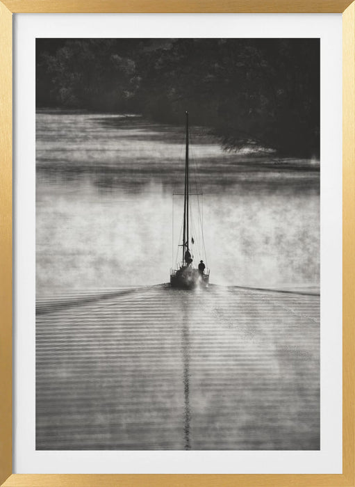 Sailing on the smoky river... Framed Art Modern Wall Decor