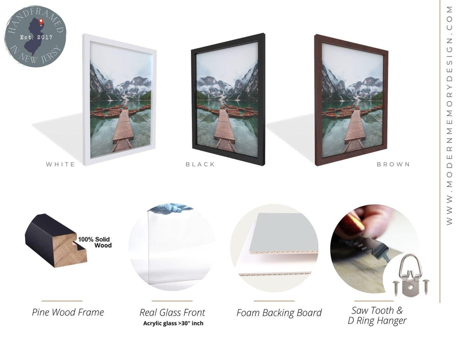 11x40 White Picture Frame For 11 x 40 Poster, Art & Photo Picture Frame Store New Jersey