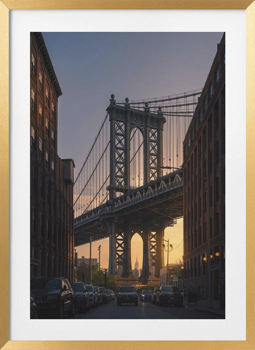 Manhattan Bridge Dumbo Brooklyn Framed Art Modern Wall Decor