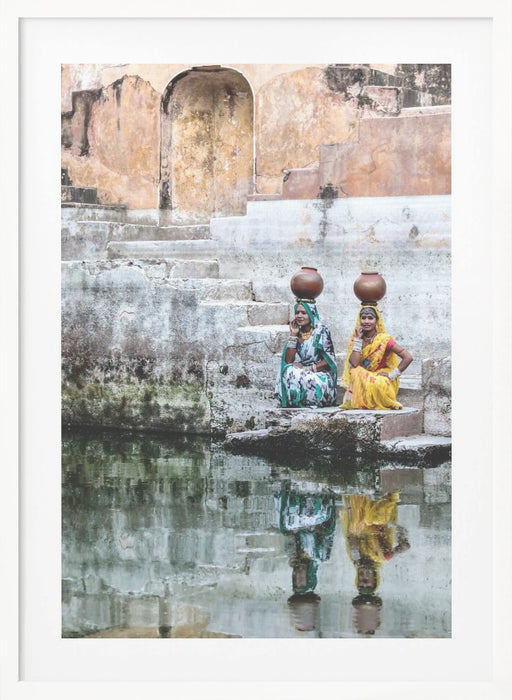 Stepwell Reflections Framed Art Modern Wall Decor