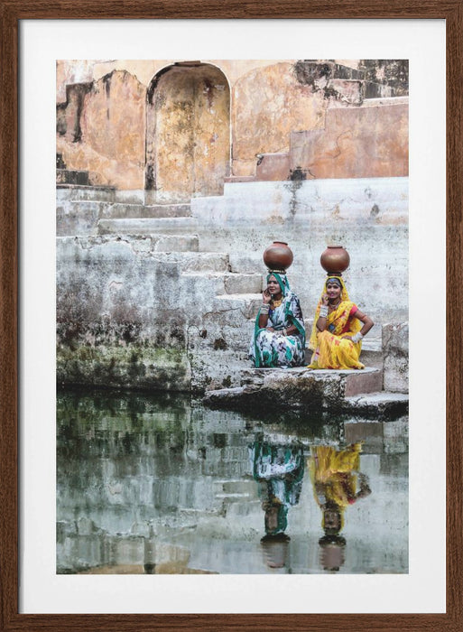 Stepwell Reflections Framed Art Modern Wall Decor