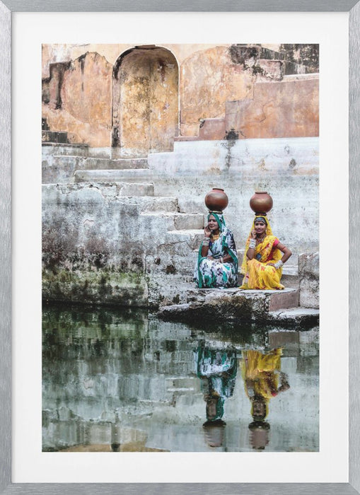 Stepwell Reflections Framed Art Modern Wall Decor