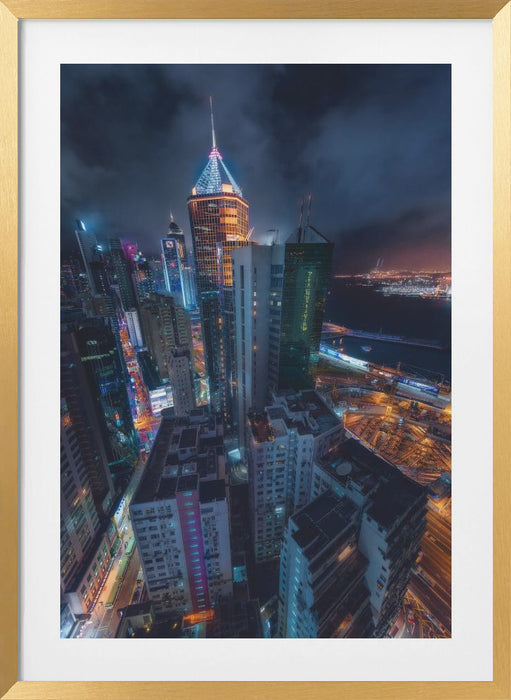 Flying Hong Kong Framed Art Modern Wall Decor