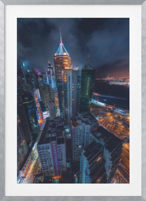 Flying Hong Kong Framed Art Modern Wall Decor