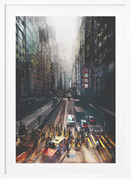 streets of Hong Kong Framed Art Wall Decor