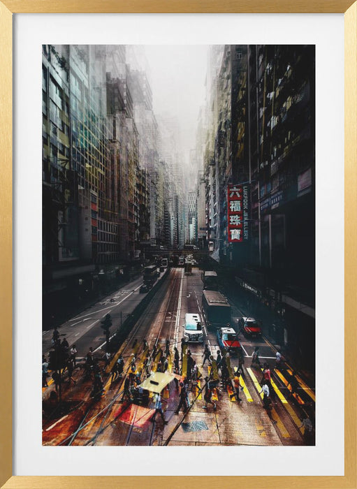 streets of Hong Kong Framed Art Wall Decor