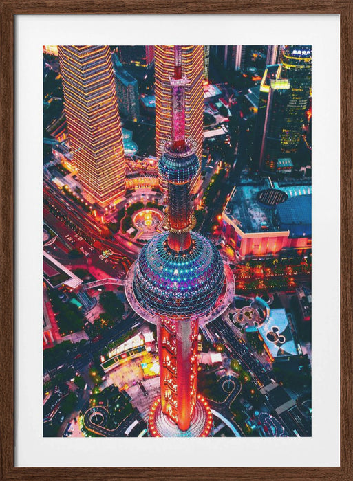 Oriental Pearl Tower Framed Art Wall Decor