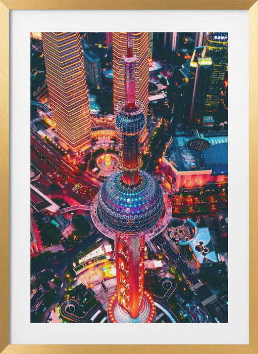 Oriental Pearl Tower Framed Art Wall Decor