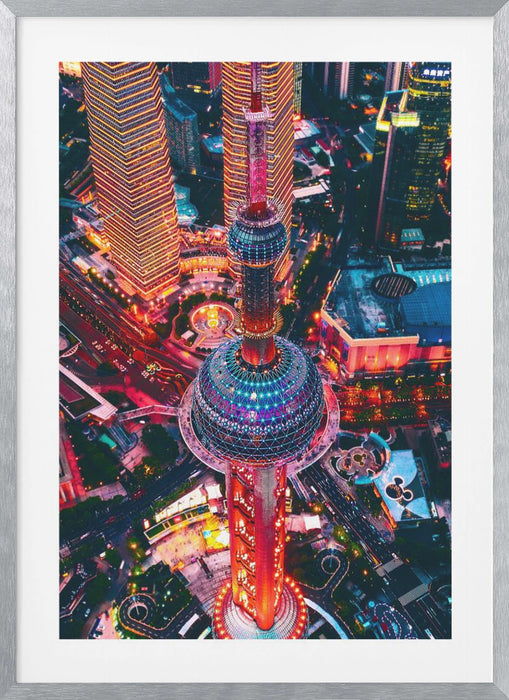 Oriental Pearl Tower Framed Art Wall Decor