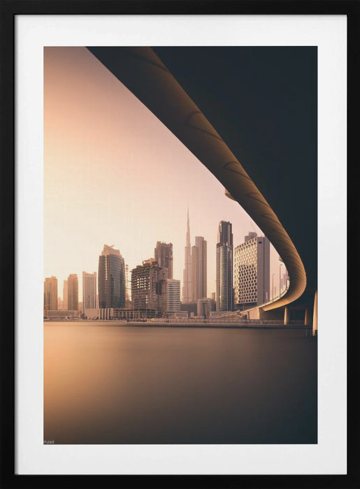 Dubai Business Bay Framed Art Modern Wall Decor