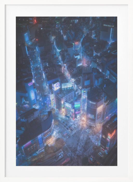 Flying Shibuya Framed Art Modern Wall Decor