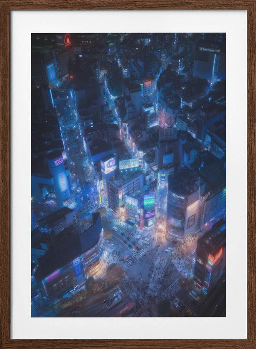 Flying Shibuya Framed Art Modern Wall Decor