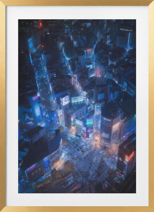 Flying Shibuya Framed Art Modern Wall Decor