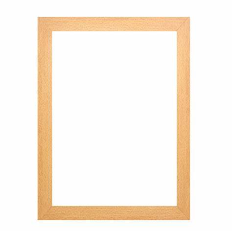 Simple wooden picture frame with a light finish for mirror decor and shadow boxes