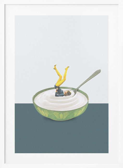 Yoga in my yogurt Framed Art Modern Wall Decor