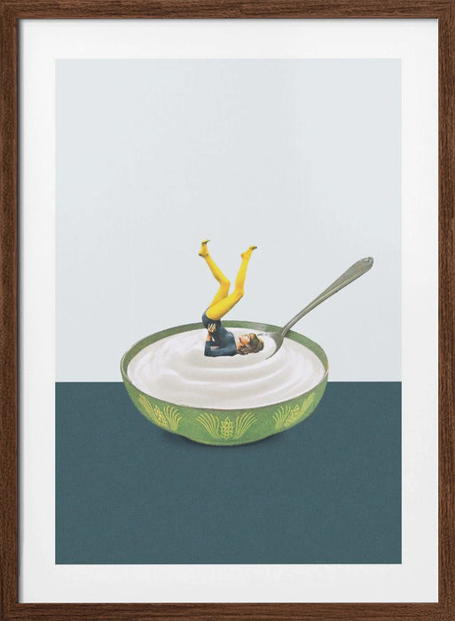 Yoga in my yogurt Framed Art Modern Wall Decor