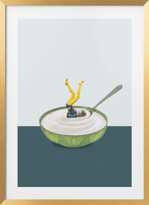 Yoga in my yogurt Framed Art Modern Wall Decor