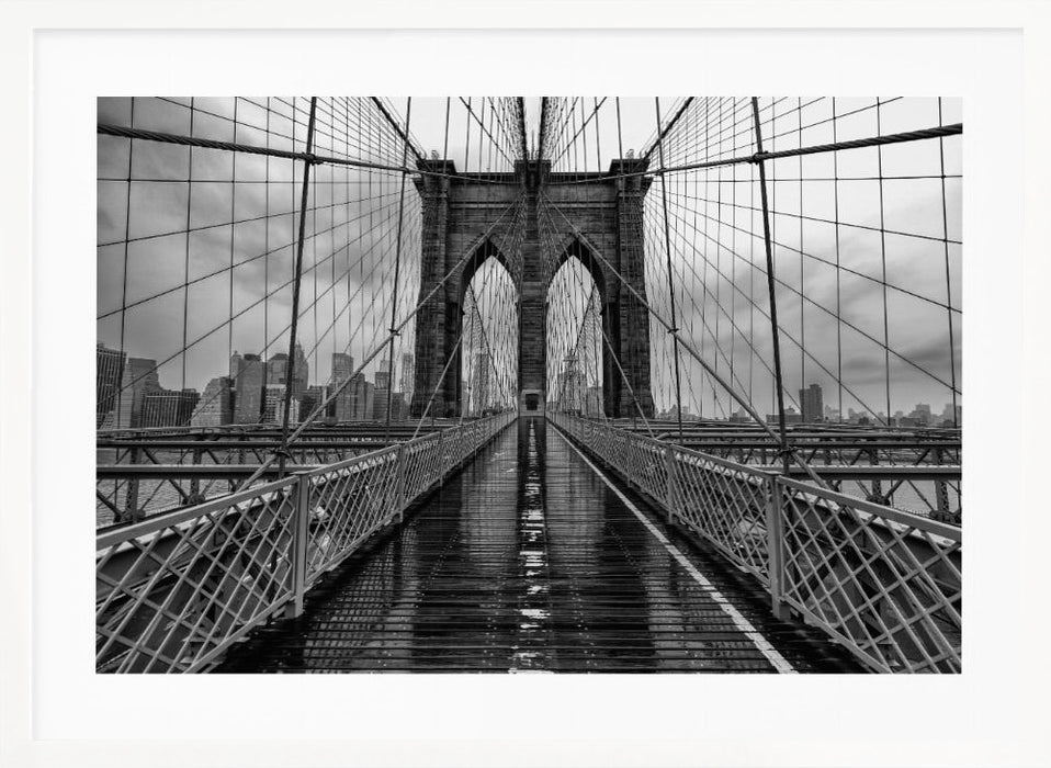 Brooklyn Bridge Landscape Framed Art