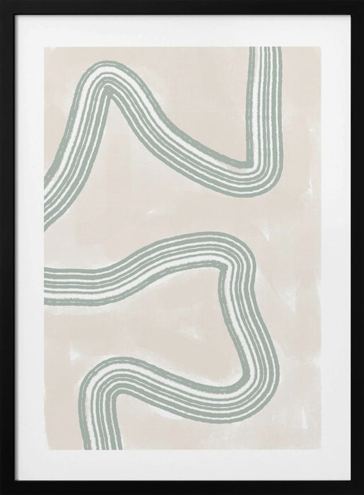 Abstracto Twist Framed Art Modern Wall Decor