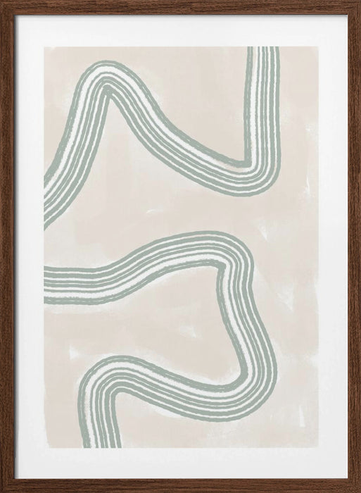 Abstracto Twist Framed Art Modern Wall Decor