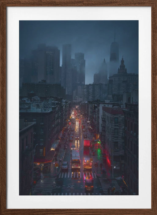 Raining China Town Framed Art Wall Decor