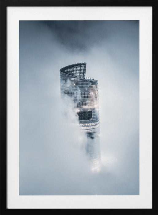 City on the Cloud Framed Art Modern Wall Decor