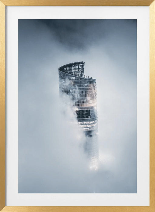 City on the Cloud Framed Art Modern Wall Decor