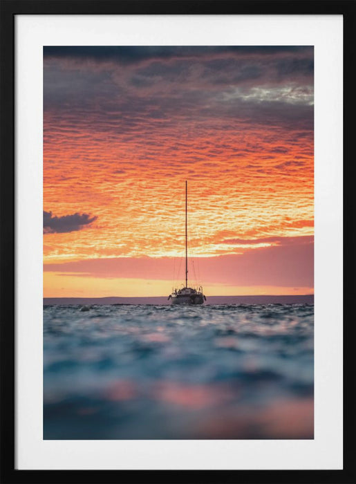 Sailboat Framed Art Modern Wall Decor