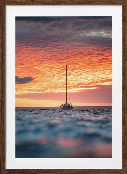 Sailboat Framed Art Modern Wall Decor