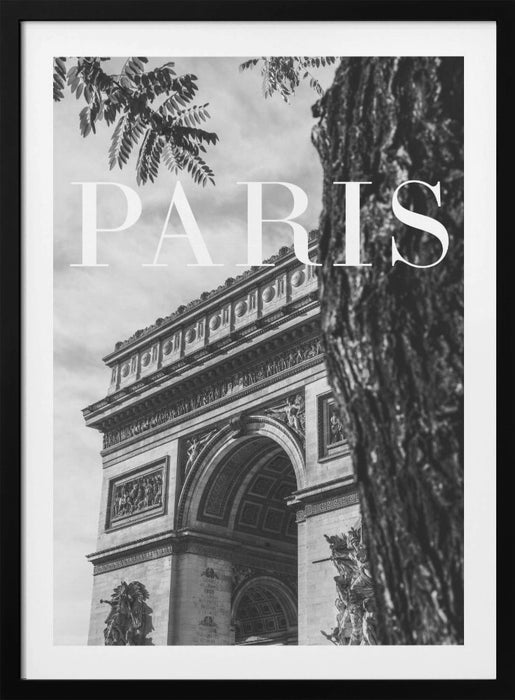 Paris Text 7 Framed Art Modern Wall Decor