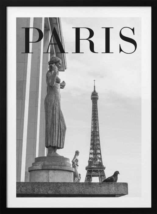 Paris Text 5 Framed Art Modern Wall Decor