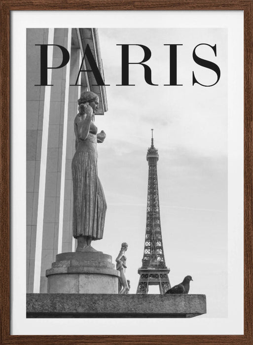 Paris Text 5 Framed Art Modern Wall Decor