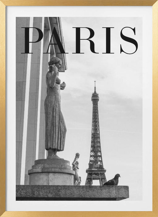 Paris Text 5 Framed Art Modern Wall Decor