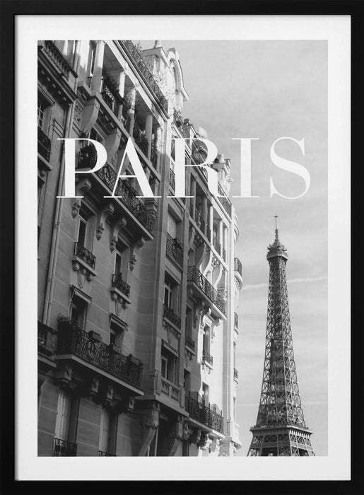 Paris Text 3 Framed Art Modern Wall Decor