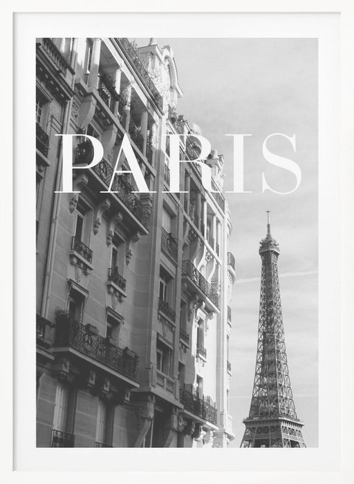 Paris Text 3 Framed Art Modern Wall Decor