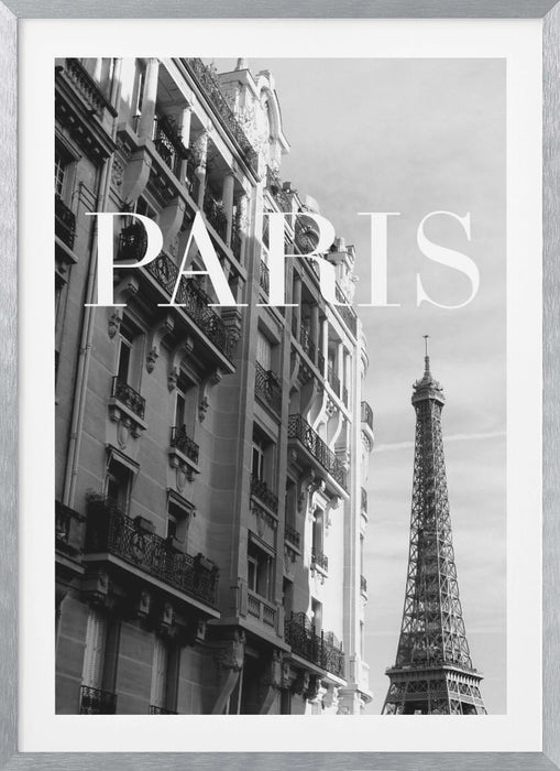 Paris Text 3 Framed Art Modern Wall Decor