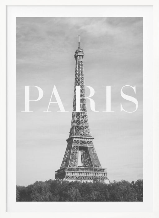 Paris Text 2 Framed Art Modern Wall Decor