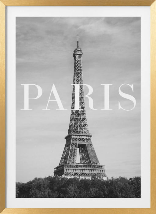 Paris Text 2 Framed Art Modern Wall Decor