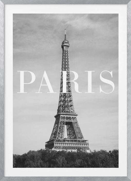 Paris Text 2 Framed Art Modern Wall Decor