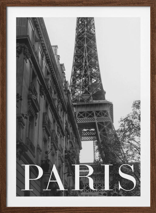 Paris Text 1 Framed Art Modern Wall Decor